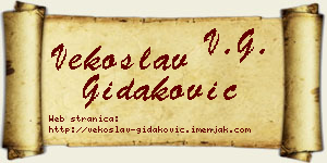 Vekoslav Gidaković vizit kartica